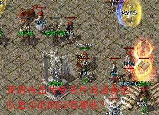 Ӣ�ۺϻ�������µ��ʺ���ӻ�ɱ��BOSS����Щ��