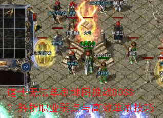 ��ʿ�޷���ˢ��ͼ��սBOSS������ְҵ�������Ч��ˢ����