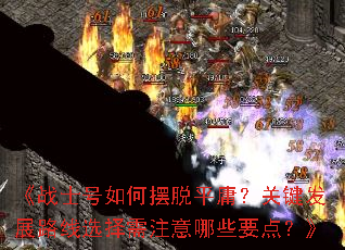 ��սʿ����ΰ���ƽӹ���ؼ���չ·��ѡ����ע����ЩҪ�㣿��